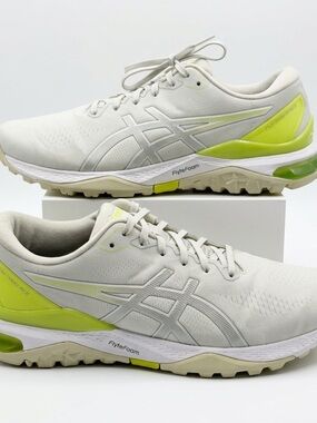 ASICS Men's Athletic Running Shoes - Light Gray & Neon Yellow
